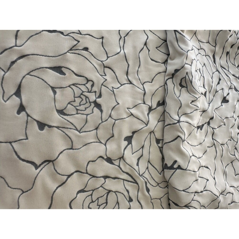 Coldwater Creek A-Line Skirt  XL Black Rose Pattern Over Nude Fabric - Picture 4 of 7